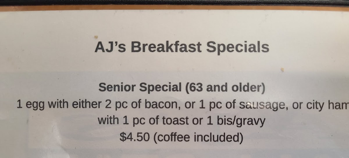 Menu Aj's All Star Cafe-1